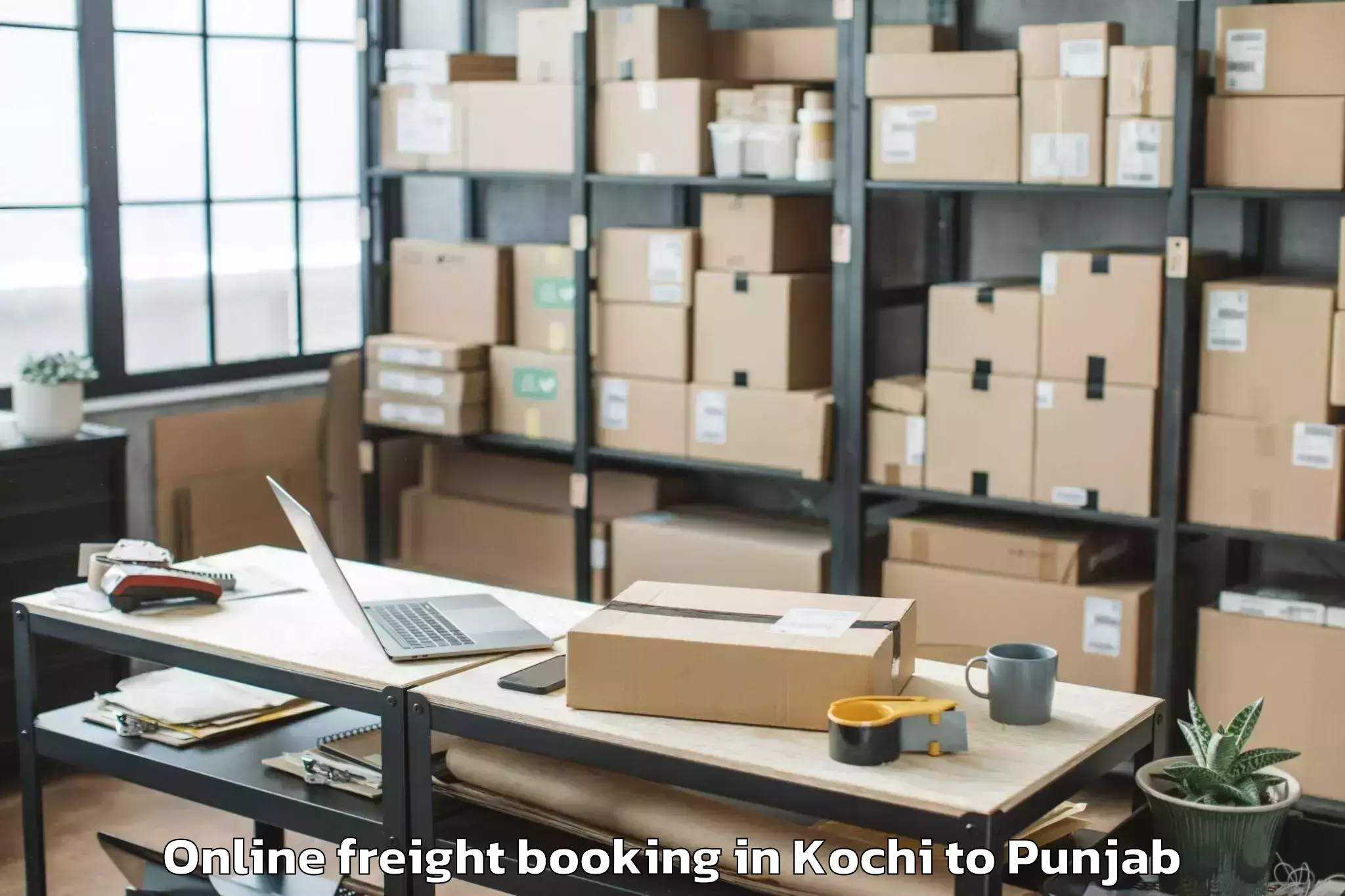 Leading Kochi to Ludhiana Airport Luh Online Freight Booking Provider